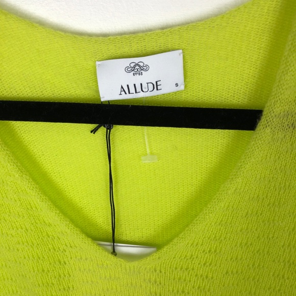 Allude Cashmere Pointelle V Neck Sweater - Picture 6 of 8